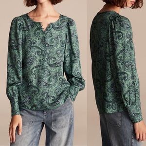 Rebecca Taylor Tailored Margaux Paisley Top